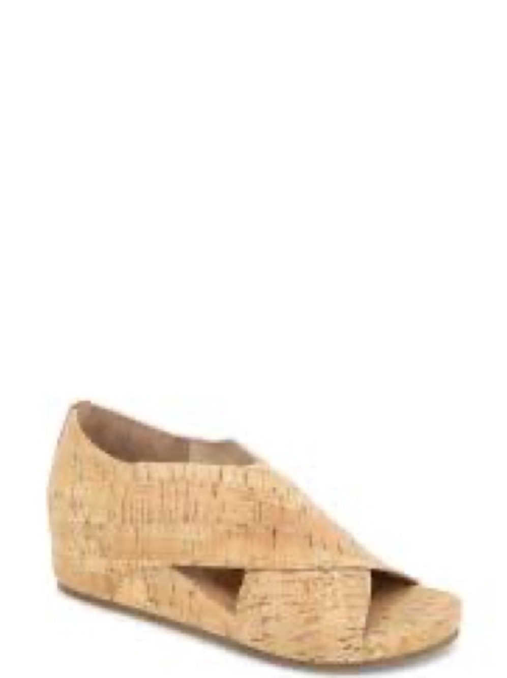 gentle souls Cork Crisscross Wedge Sandal - Natural Cork